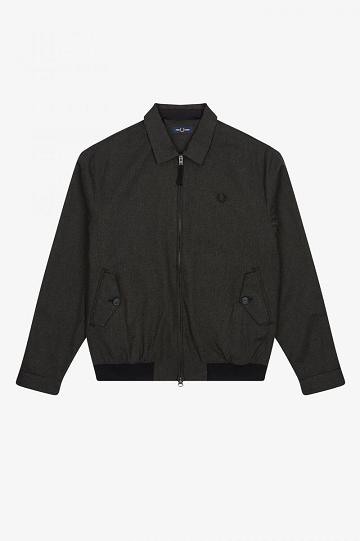 Fred Perry Villa Blend Zip-Through Miesten Takki Mustat | FI 1776ILHS